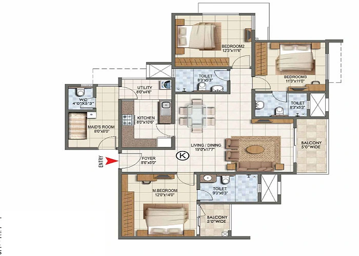 Featured Image of Godrej Nirvaan 1 BHK Floor Plan